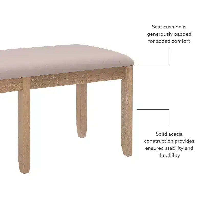Jordan Backless Bench - Linon