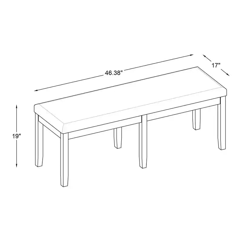 Jordan Backless Bench - Linon