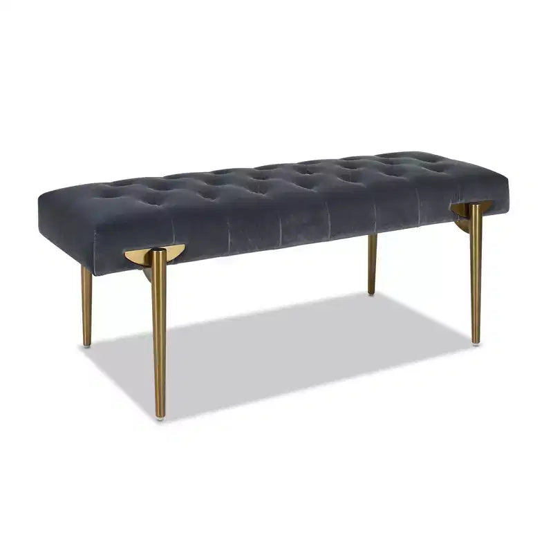Jennifer Taylor Home Aria Upholstered Gold Accent Bench