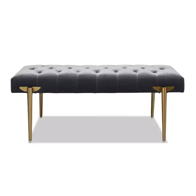 Jennifer Taylor Home Aria Upholstered Gold Accent Bench