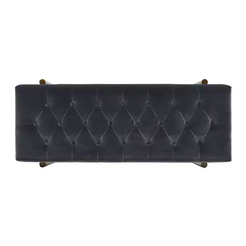 Jennifer Taylor Home Aria Upholstered Gold Accent Bench