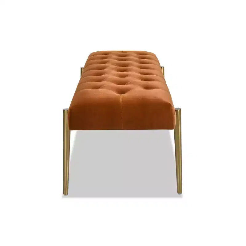 Jennifer Taylor Home Aria Upholstered Gold Accent Bench