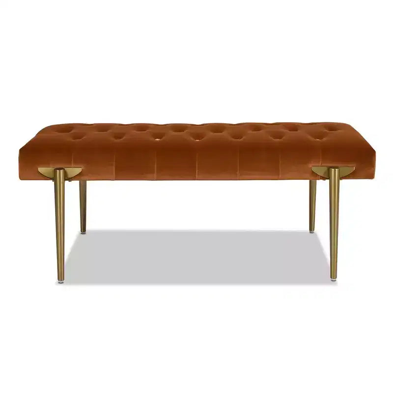 Jennifer Taylor Home Aria Upholstered Gold Accent Bench