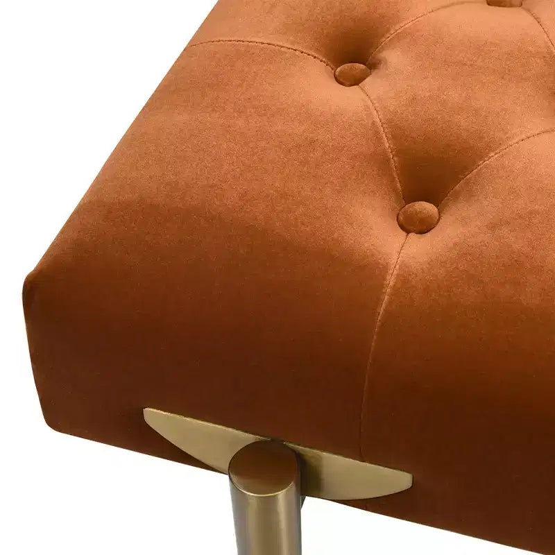 Jennifer Taylor Home Aria Upholstered Gold Accent Bench